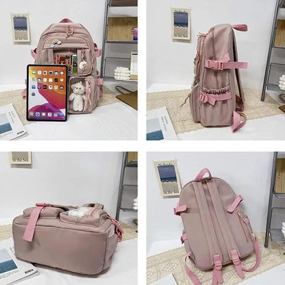 Girls Backpack Cute School Bags For Student Teens Girls Pockets Women Laptop Backpack Harajuku