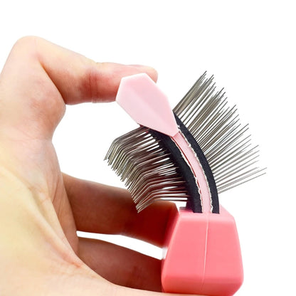 Double Sided Pet Brush Dog Cat Hair Fur Bristle Grooming Shedding Cleaning Massage Comb Styling Tool