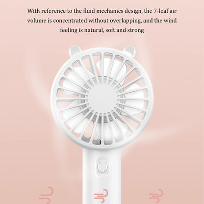 Portable Handheld Fan Small Cooling Fan USB Rechargeable Eyelash Eyelash Mute Cooler  Handheld Fan Mini USB Rechargeable Desk