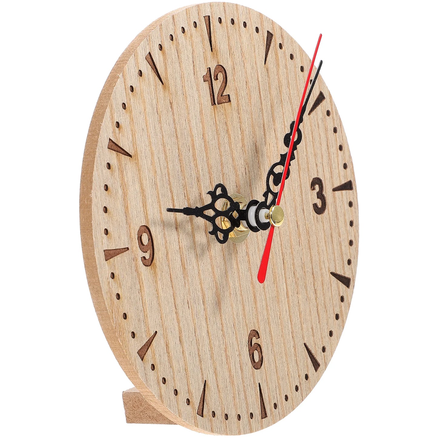 Retro Wood Clock Wall Clock for Living Room Dining Room Kitchen Bedroom No