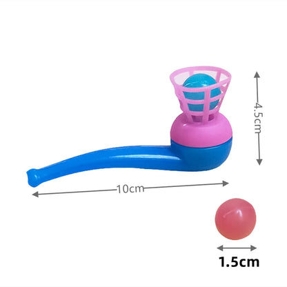 10Pcs Plastic Pipe Blowing Ball Toys For Kids Outdoor Sports Games Balance Training Learning Toys Children Funny Gifts