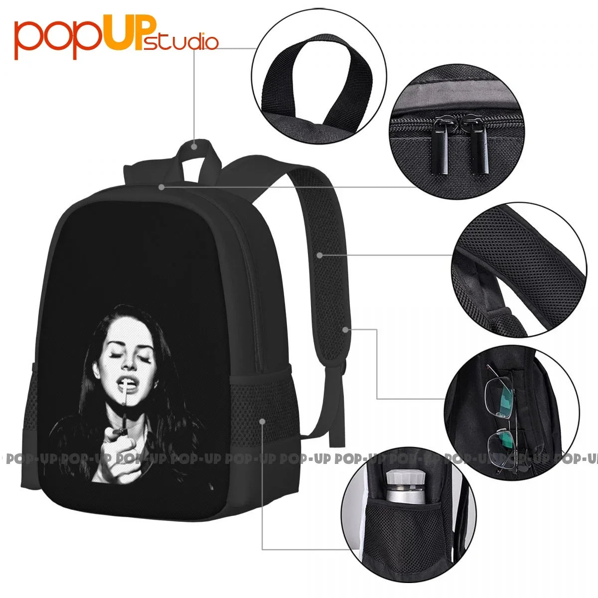 Lana Del Rey Backpack Large Capacity Hot Creative Storage Bag Riding Backpack