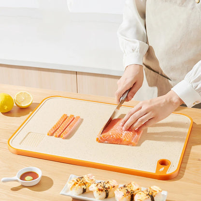 Household Antibacterial Anti-mould Cutting Board Kitchen Plastic Double Sided Board For Fruits Vegetables Meat