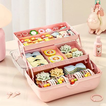 Multi-layer Hairpin Storage Box Cute Girls Jewellery Box Children's Hair Accessories Storage Box Toy Storage Box