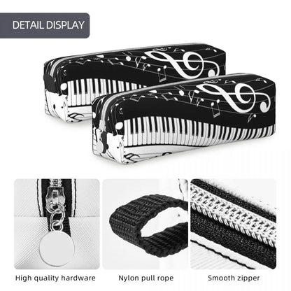 Minimalistic Piano Keyboard Pencil Cases Music Note Pencilcases Pen Holder for Student  Pencil Bags School Supplies Stationery