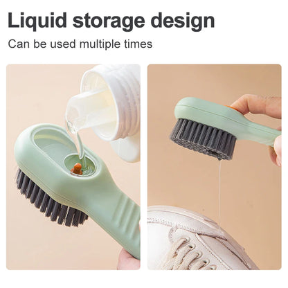 Cleaning Brush Soft Bristled Liquid Filled Up Wash Shoe Cleaning Tools Long Handle Clothes Brush Household Cleaning Tool