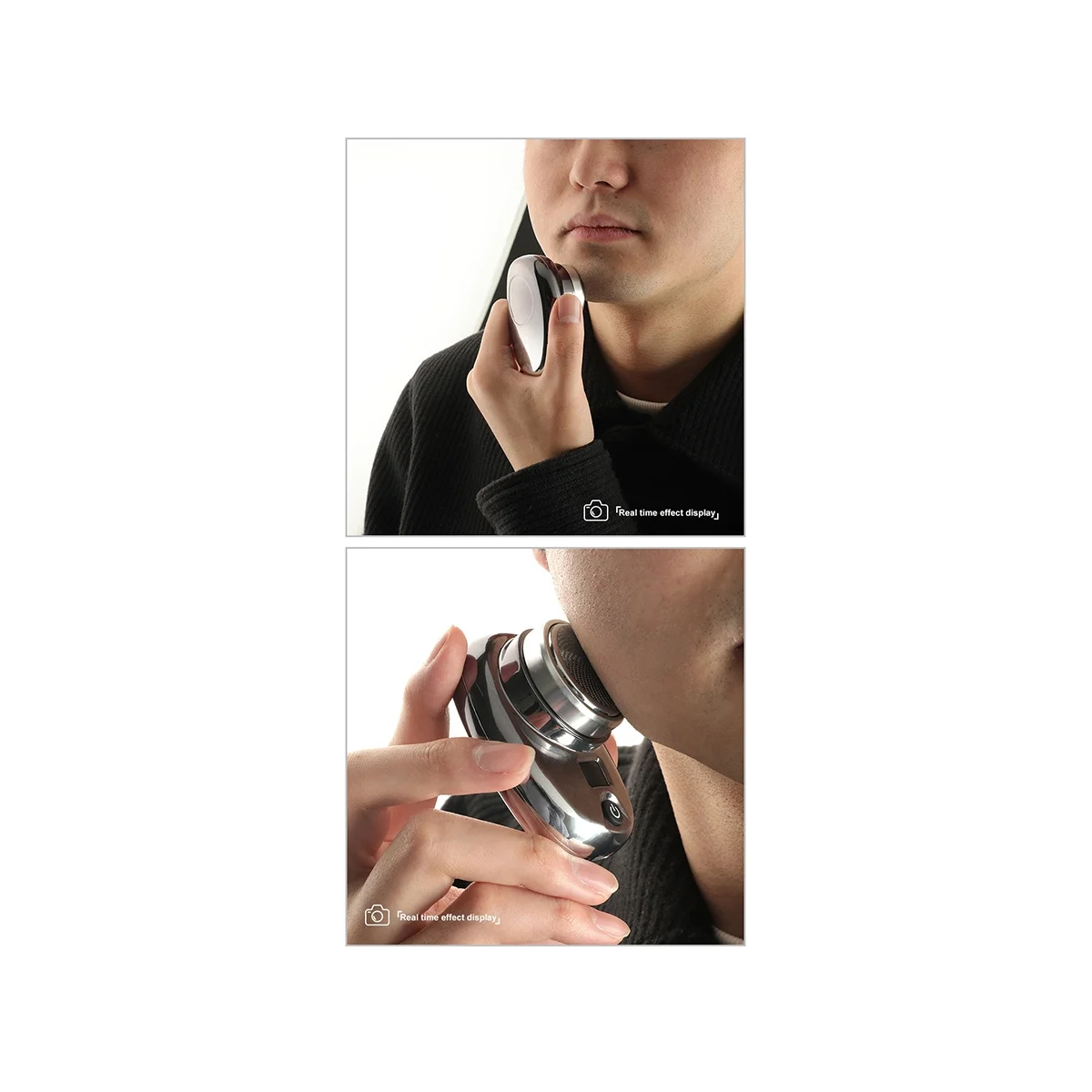 Mini Electric Travel Shaver for Men Pocket Size Washable Rechargeable Portable Painless Cordless Trimmer Silver