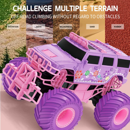 JJRC Pink RC electric off-road car big wheel fast purple truck remote control girls toys for kids