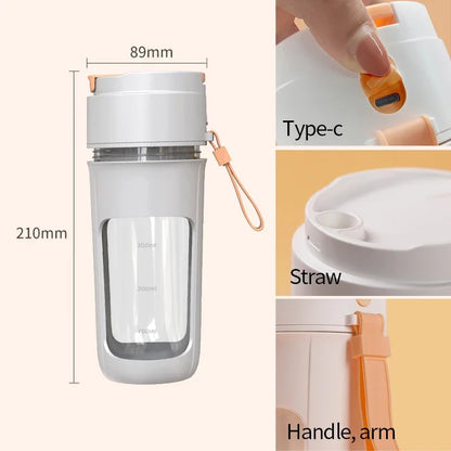 Electric Juicer Mini Portable Blender Fruit Mixers Fruit Extractors Multifunction Juice Maker Machine Blender Smoothies Mixer