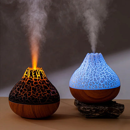 Volcano Air Humidifier 300ml Desktop USB Water Mist Diffuser Purifier Air Freshener Nebulizer with Colorful Ambient Night Light