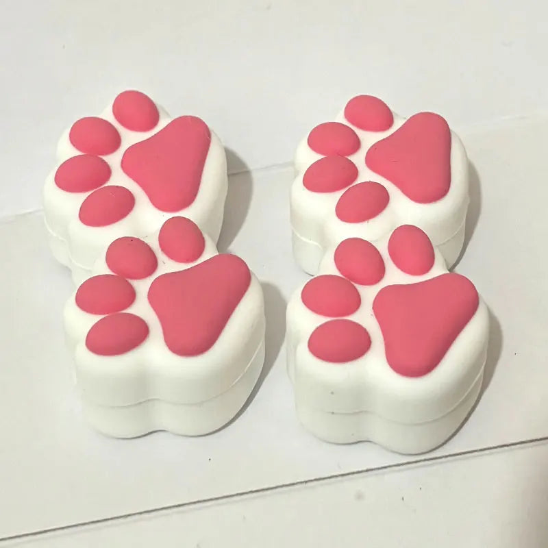 1pcs Dog Paw Shape Silicone Jar Cream Jars Pink Storage Case Gift Personalized 3ml