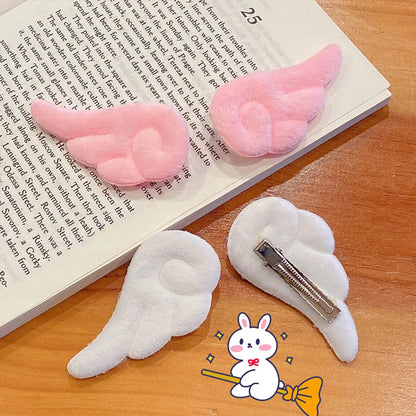 Super Cute Angel Wing Plush Hairpin Children Girl Hair Clip Accessories Barrettes Hairgrip Headdress Headwear Hairclip Ornaments