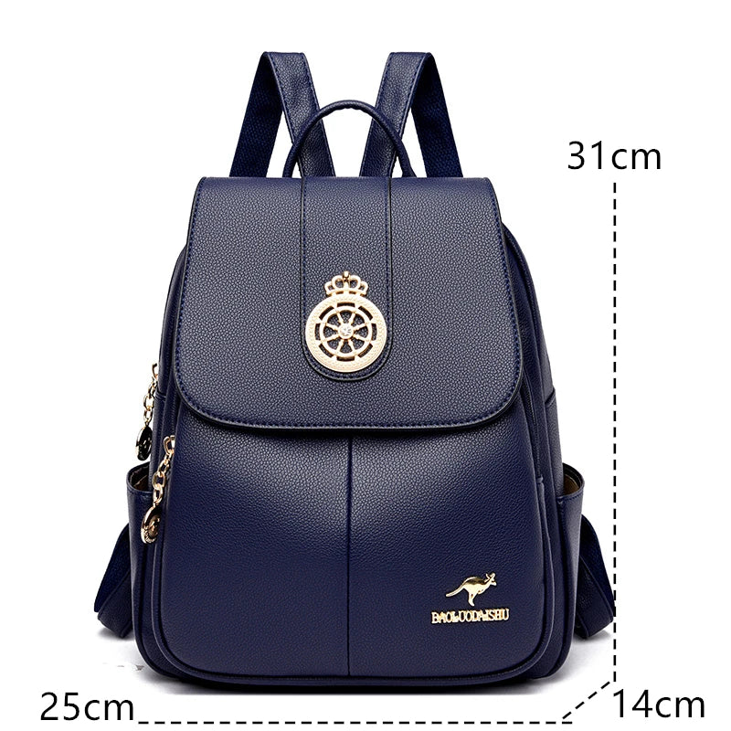 Women Fashion Backpack Quality Leather New Fashion Shoulder Ladies HighCapacity Travel Backpack Schoolbag Girls mochila feminina