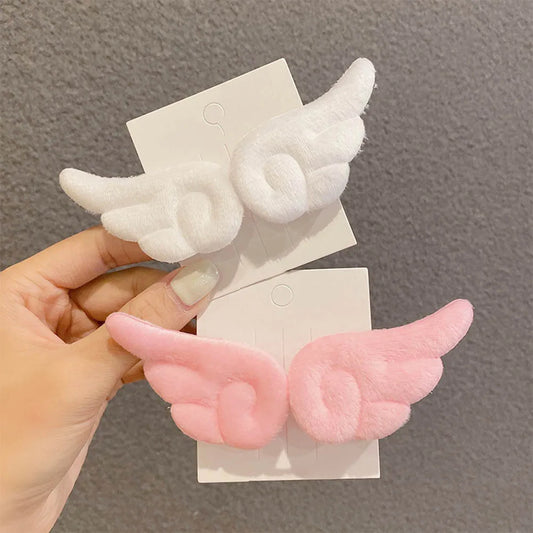 Super Cute Angel Wing Plush Hairpin Children Girl Hair Clip Accessories Barrettes Hairgrip Headdress Headwear Hairclip Ornaments