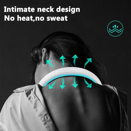 Neck Fan New Mini  Portable Bladeless Hanging Neck 1200mAh Rechargeable Air Cooler 3 Speed Mini Summer Sports Fans usb fan