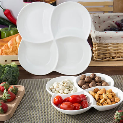 Serving Tray Snack Appetizer Dish Fruit Plate Platter Party Divided Melamine Bowl Forcandy Dessert Trays Plates Container Holder