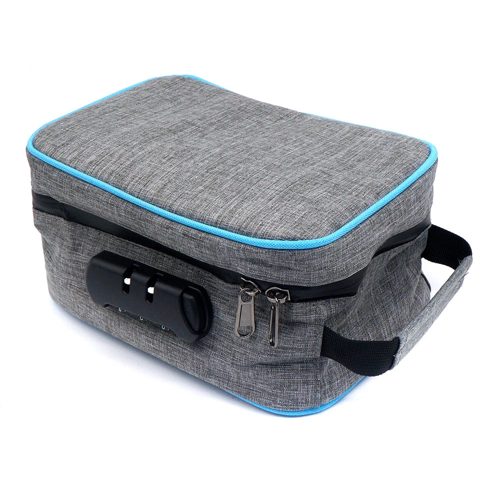 Protable Moistureproof Smell Proof Bag Lockable Travel Case Stash Box Container