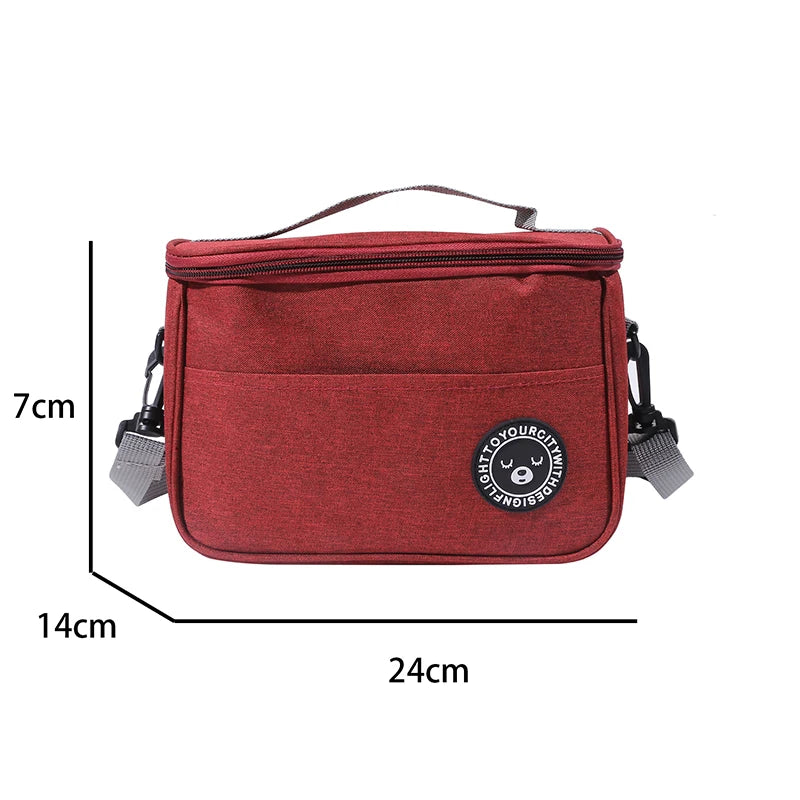 Insulated Lunch Box Men Women Travel Portable Camping Picnic Bag Cold Food Cooler Thermal Bag Kids Insulated Case With Strap 1