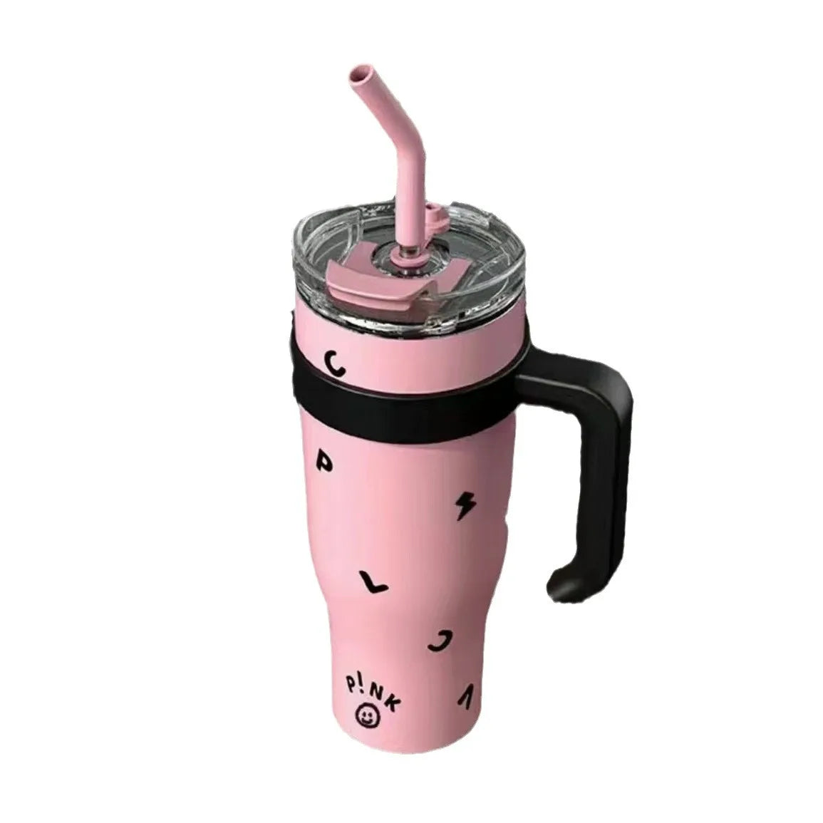 1200ml hot style ice cream cup, large capacity giant suction tube, high aesthetic value stainless steel insulated cup