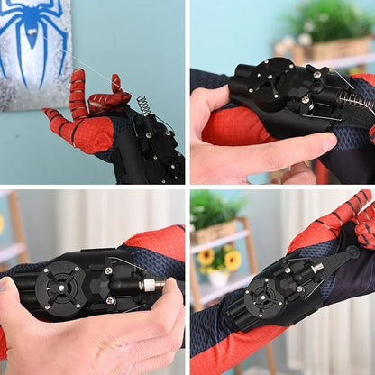 Spiderman Web Shooters Spider Man Wrist Launcher Upgraded Version Peter Parker Cosplay Gadgets Set Toys for Children Gift Kids