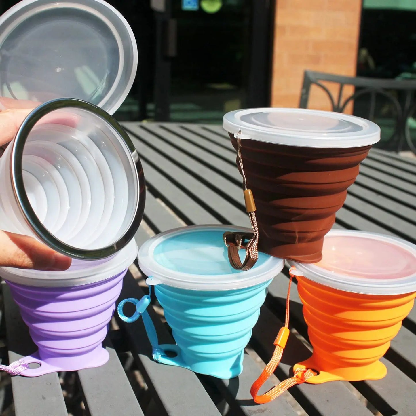 Silicone Foldable Cup Collapsible Telescopic Cute Water Bottle Outdoor Travel Children Cups Teacups Ware Jug Drink Water Copa