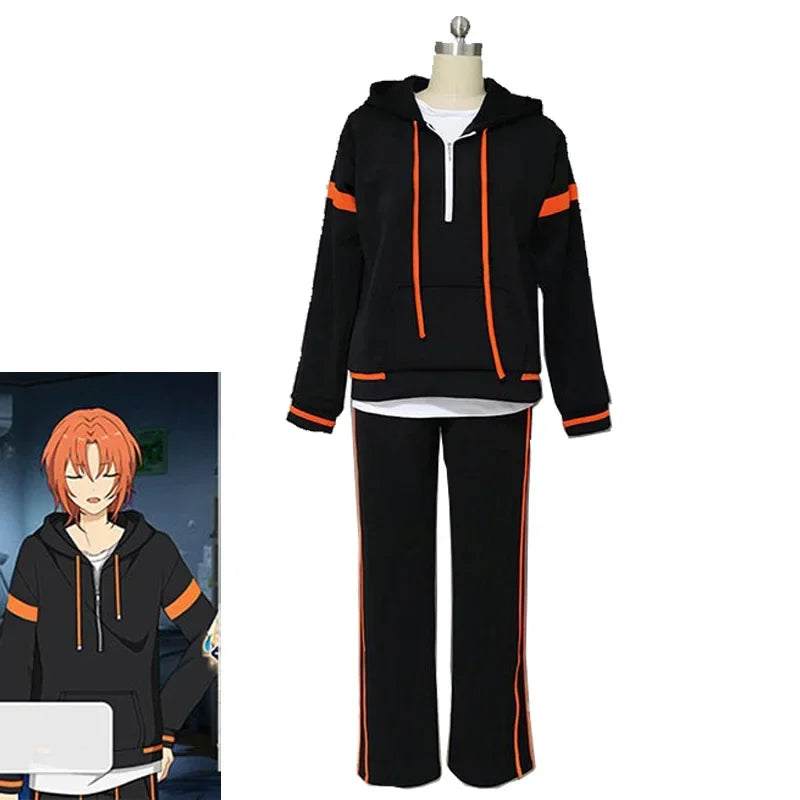 Ensemble Stars Tsukinaga Leo Cosplay Sportswear Knights Costume Virtual Idol Daily Clothing Unisex Hooded Hoodie Pants