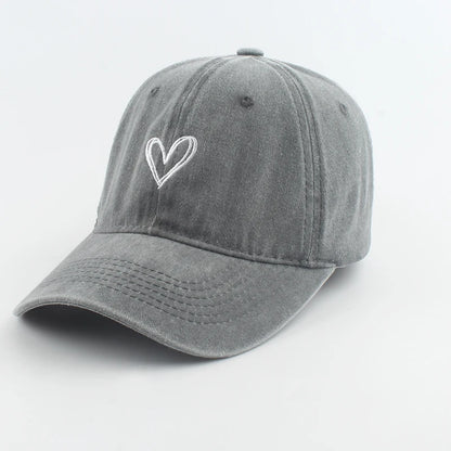 Fashion Outdoor Sport Baseball Caps For Men Women Love Heart Embroidery Snapback Cap Washed Cotton Dad Hat Golf Hiking cap