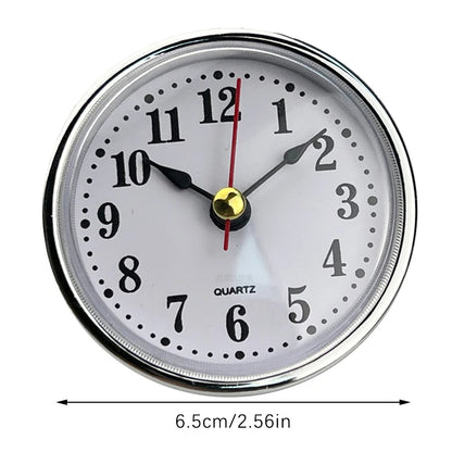 Classic Clock Craft Quartz Movement Dia.65mm Round Clocks Insert Roman Number Little Clock Arabic Numbers Wall Decor