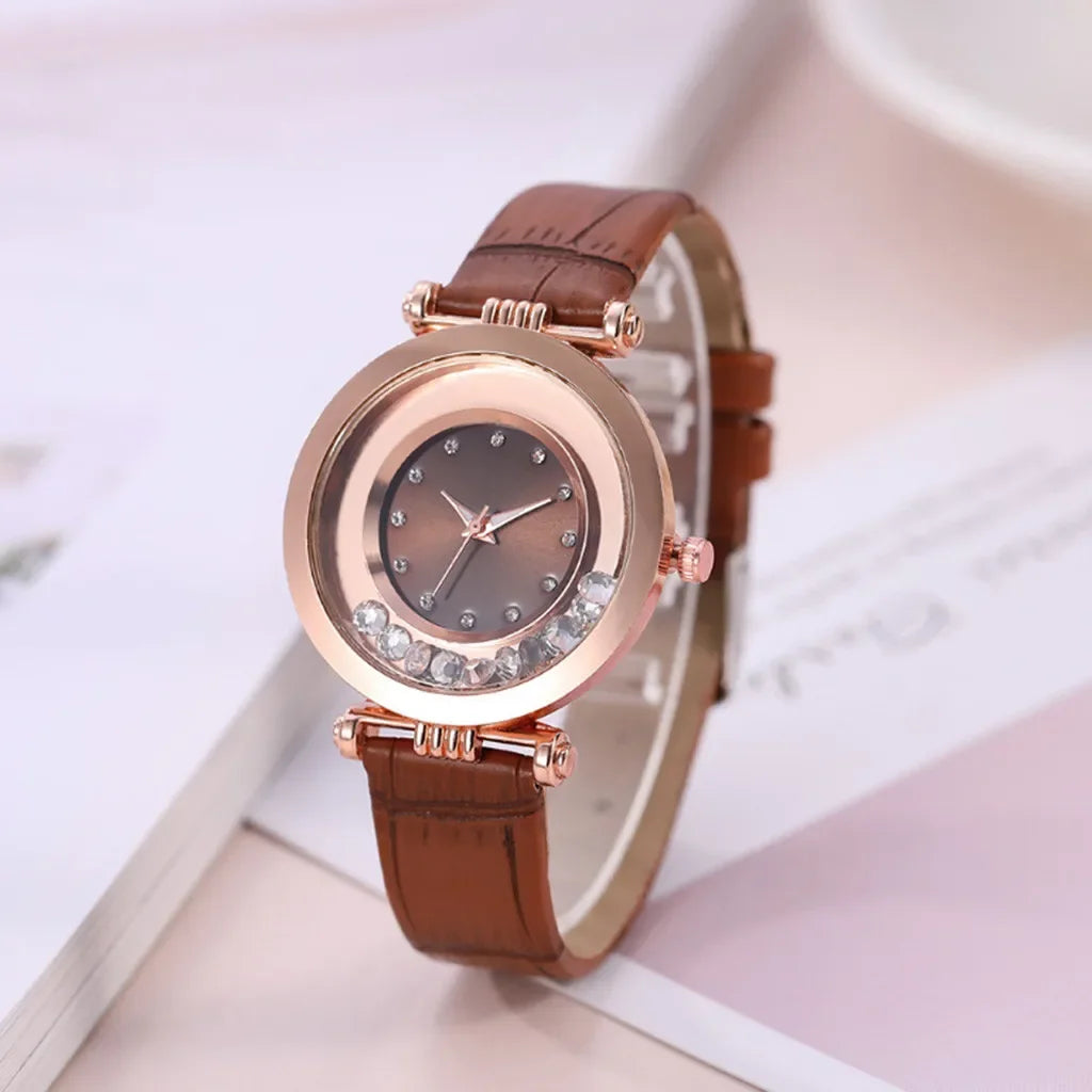 Watches For Women Female Luxury Temperament Ladies Watch Leather Belt Diamond Watch Analog Quartz Watch Reloj Mujer Montre Femme