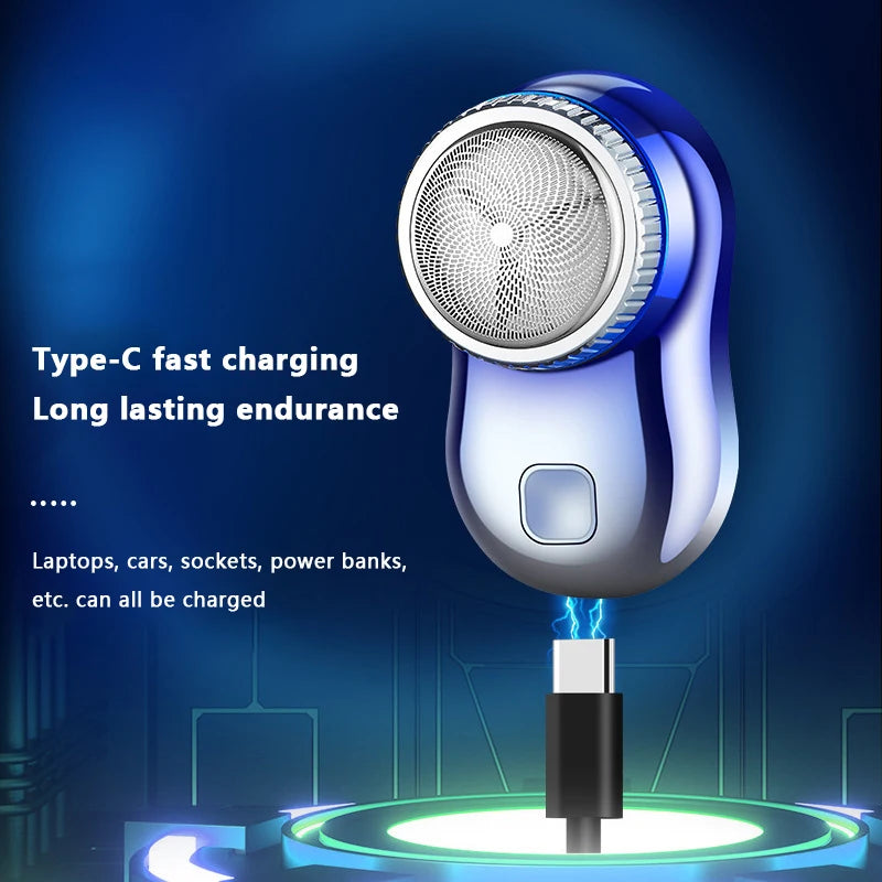 Mini Electric Travel Shaver For Men Woman USB Rechargeable Shaver Pocket Size Washable Portable Painless Cordless Trimmer