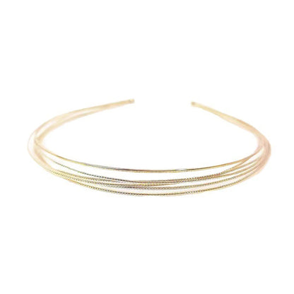 New Thin Headbands Women Multilayer Alloy Hair Hoop Double Root Metal Hair Bands Hair Accessories Smooth Head Hoop