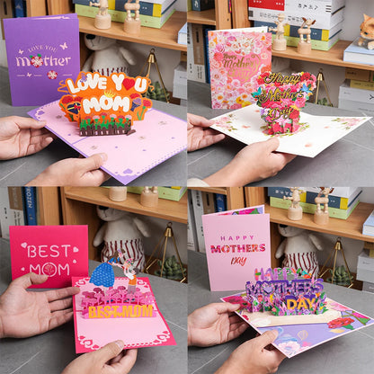 Happy Mothers Day Greeting Card Pop Up 3D Gift for Mom