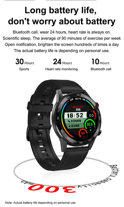 Zordai DT95 Smart Watch 1.3"HD Screen Bluetooth Call Heart Rate ECG Waterproof IP68 Sport Fitness Watch For Xiaomi Huawei GT3Pro