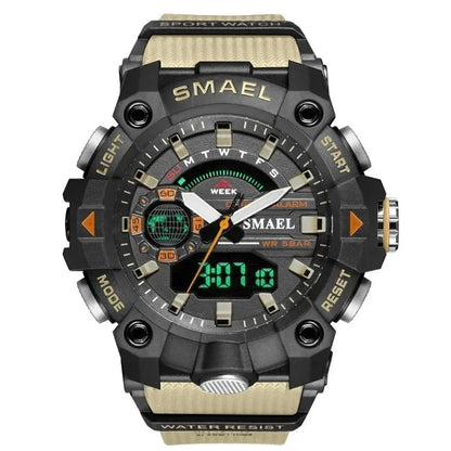 SMAEL 8040 50M Waterproof Wristwatch Stopwatch Alarm LED Light Digital Watches  Men's Sports Watch  Military Watches Men Watch