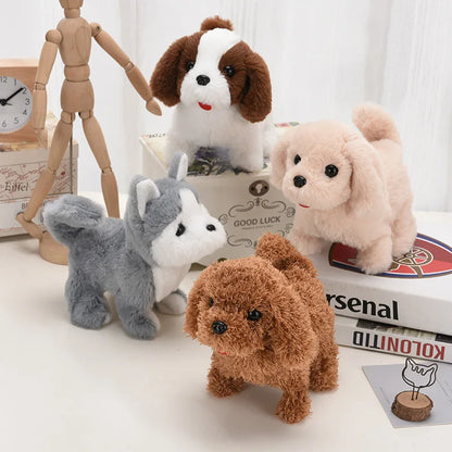 Baby Toy Dog That Walks Barks Tail Wagging Plush Interactive Electronic Pets Puppy Montessori Toys for Girls Boys Christmas Gift