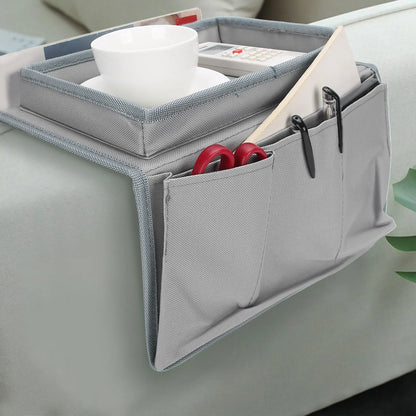 4 Pockets Sofa Armrest Tv Remote Control Organizer Armchair Couch Bag With Cup Holder Tray Remote Control Storage Bag