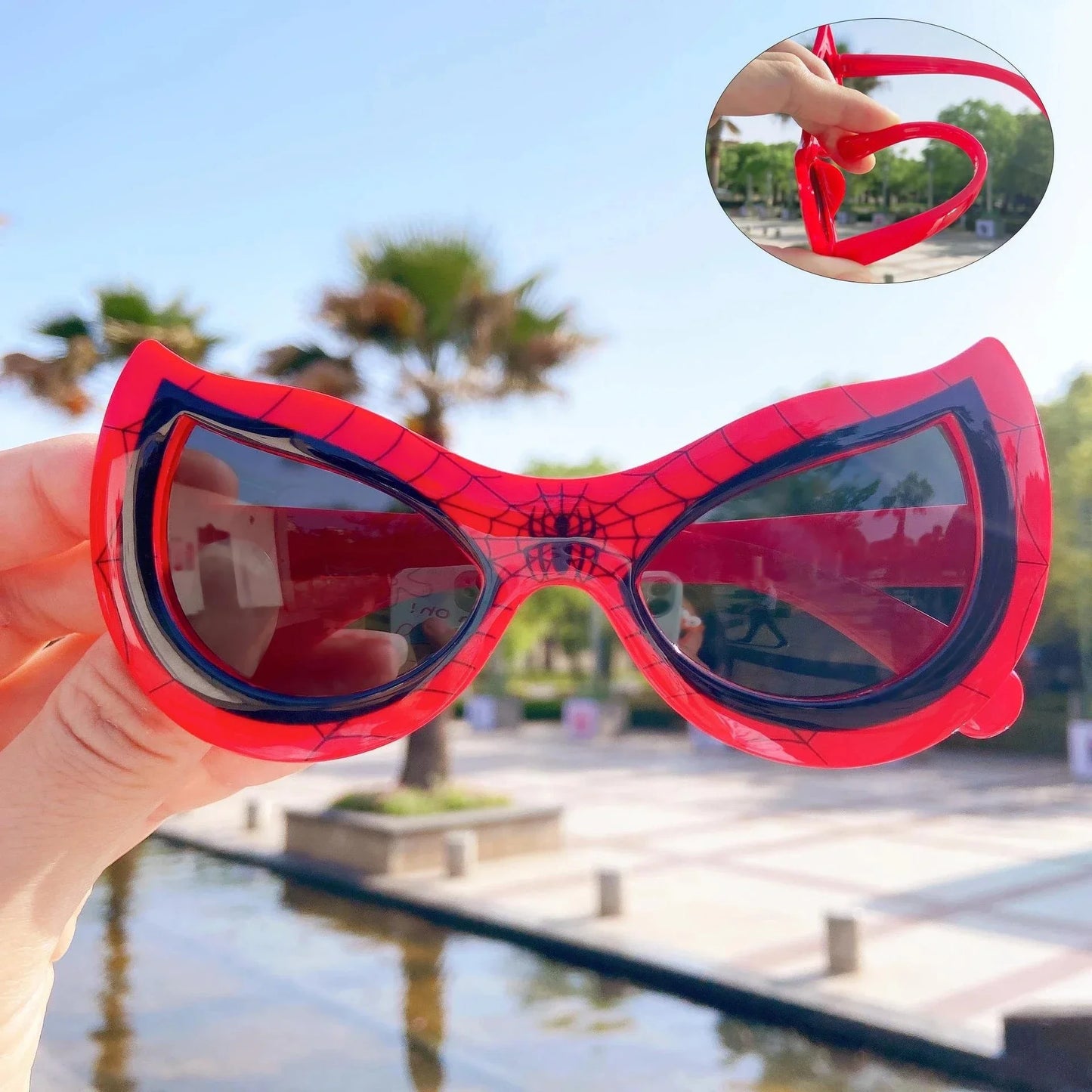 NEW Disney Spiderman Sunglasses Plastic Action Toys Figure Anime Spider Cartoon Fashion Sunglasses Cute Gifts For kids toys