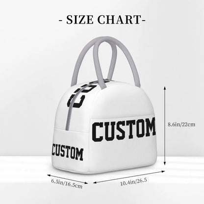 Custom Photo Logo Your Text Insulated Lunch Bags Cooler Bag Lunch Container Leakproof Tote Lunch Box Bento Pouch School Travel