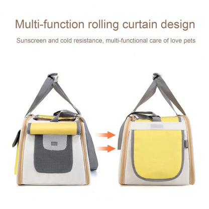 Pet Carrying Bag Lightweight Pet Carrier Bag Breathable Travel Bag for Dogs Cats Foldable Durable Stylish Pet Supplies Steel