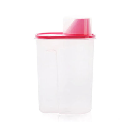 Plastic Kitchen Rice Cereal Bean Food Storage Dispenser Container Lid Sealed Box Storage Bottles Jar Practical