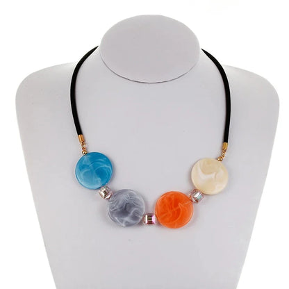 Women's Candy Color Necklace for Women Crystal Necklaces & Pendants Acrylic Statement Necklace New Fashion Jewelry Gifts NR089