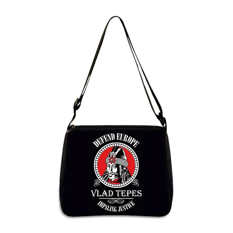 Vampire VLAD TEPES Shoulder Bags Gothic Bat Ghost Women Handbags Girls Crossbody Bag for Travel Phone Purse Holder Bag