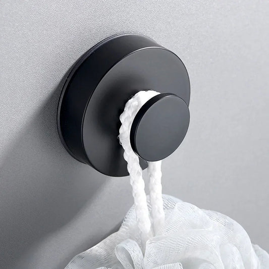 New Black Vacuum Suction Cup Hook Punch-free Seamless Reusable Towel Holder Kitchen Bathroom Multi-purpose Sucker Hanging Hook