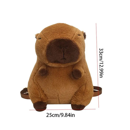 Capybara Capybara Plush Backpack Simple Animals Plush Doll Bag Students School Bag Cartoon Knapsack Cartoon Backpack Girls