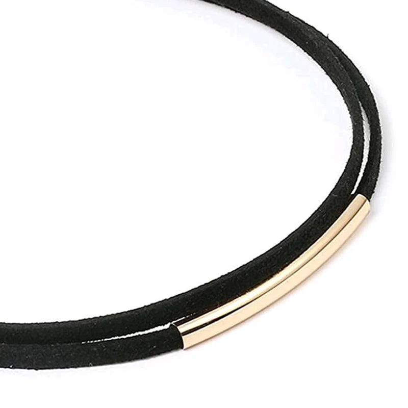 Double Layer Choker Necklace Adjustable Black Velvet Choker Necklace for Women and Teens Girls