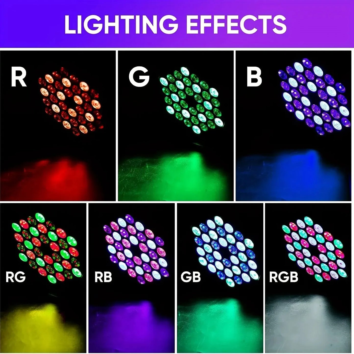 36 LED RGB Party Light Laser DJ Disco DMX 512 Lighting Effects Cound Activated For Christmas Party Bar Club Wedding Par Lamp