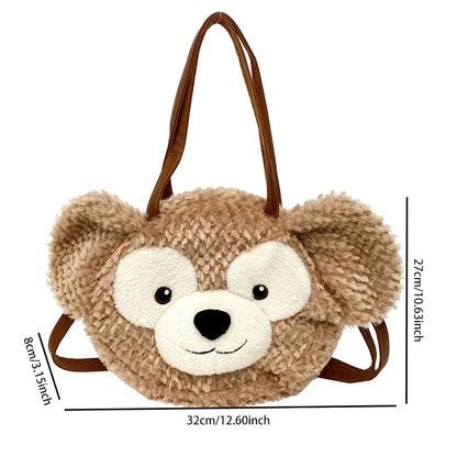 1pc Disney Duffy cute doll handbag, versatile shoulder bag, plush doll casual crossbody bag