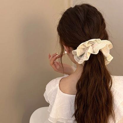 Very large korean hair accessories bands elastic scrunchie for women girl rubber ties big fascinators elegant Headdress new 2024