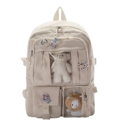 Kawaii Women Backpack Waterproof School Bag for Teenager Girl Student Bookbag Cute Female Outdoor Travel Bagpack Laptop Rucksack