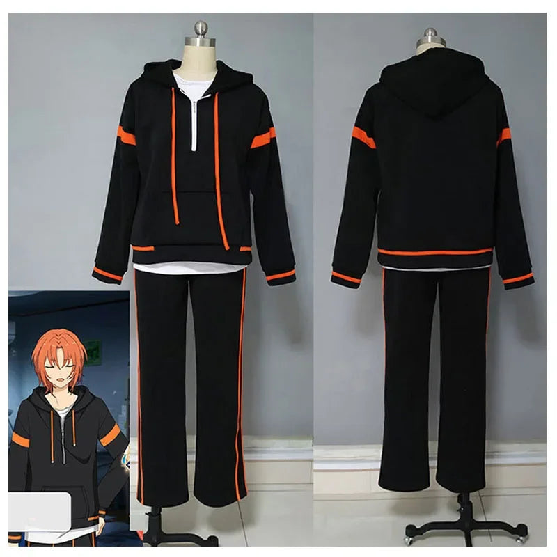 Ensemble Stars Tsukinaga Leo Cosplay Sportswear Knights Costume Virtual Idol Daily Clothing Unisex Hooded Hoodie Pants